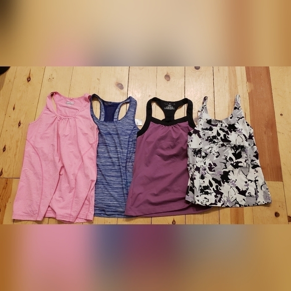 various Tops - 4 small tops and 1 pair of leggings yoga fitness workout tanks tops